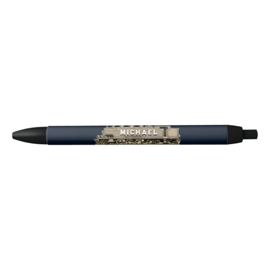 Aangepaste modeltrein blauwe inkt pen (Voorkant)