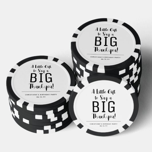Aangepaste modern en Schattige dank u geschenken Poker Chips (Opstapeling)