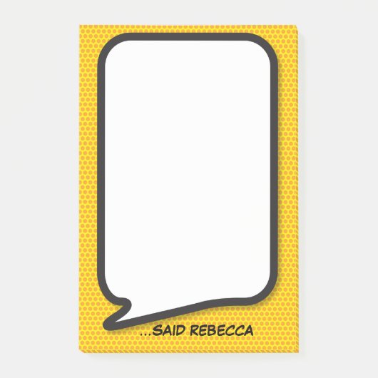 Aangepaste Modern Funny Speech Bubble Post-it® Notes (Voorkant)