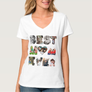 Aangepaste moderne 11 foto Beste moeder ooit T-Shi T-shirt