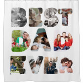 Aangepaste moderne 11 foto Beste vader ooit Douchegordijn (Voorkant)