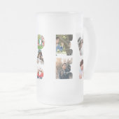 Aangepaste moderne 11 foto Beste vader ooit vaders Matglas Bierpul (Voorkant rechts)