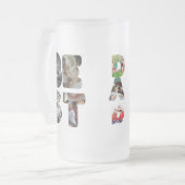 Aangepaste moderne 11 foto Beste vader ooit vaders Matglas Bierpul (Voorkant links)