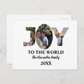 Aangepaste moderne 3 fotocollage-vreugde voor de w briefkaart (Voorkant / Achterkant)