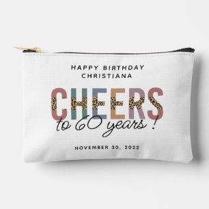 Aangepaste moderne 60e geboortedag-luipaard etui