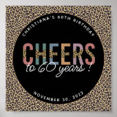 Aangepaste moderne 60e verjaardag poster (Voorkant)