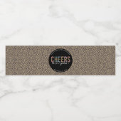 Aangepaste moderne 60e verjaardag van de Leopard v Waterfles Etiket (Enkel label)