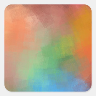 Aangepaste moderne abstracte kunst lege elegante s vierkante sticker