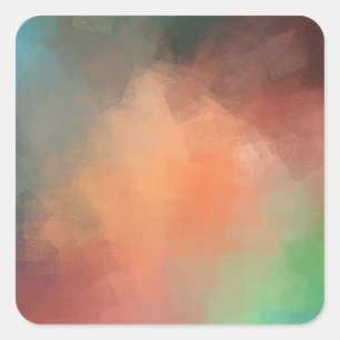 Aangepaste moderne abstracte kunst lege sjabloon vierkante sticker