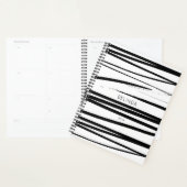 Aangepaste moderne Abstracte kunst met zwarte en w Planner (Display)