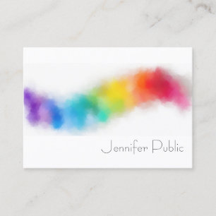 Aangepaste moderne abstracte kunst regenboogkleure visitekaartje