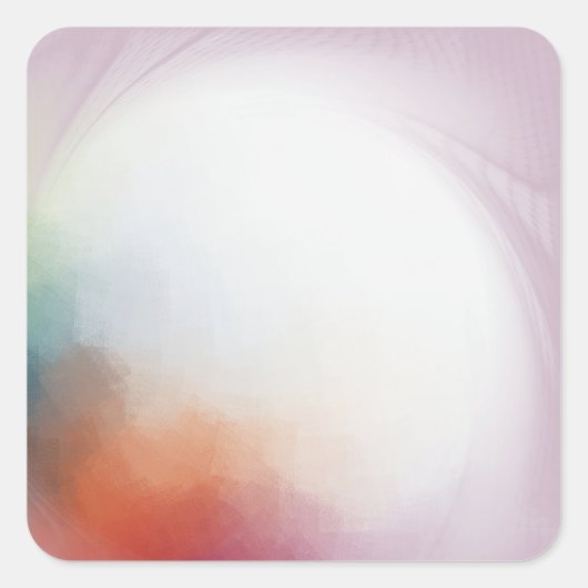 Aangepaste, moderne, Abstracte lege Sjabloon met k Vierkante Sticker (Voorkant)