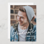 Aangepaste moderne Afstuderen fotoparty Kaart (Voorkant / Achterkant)