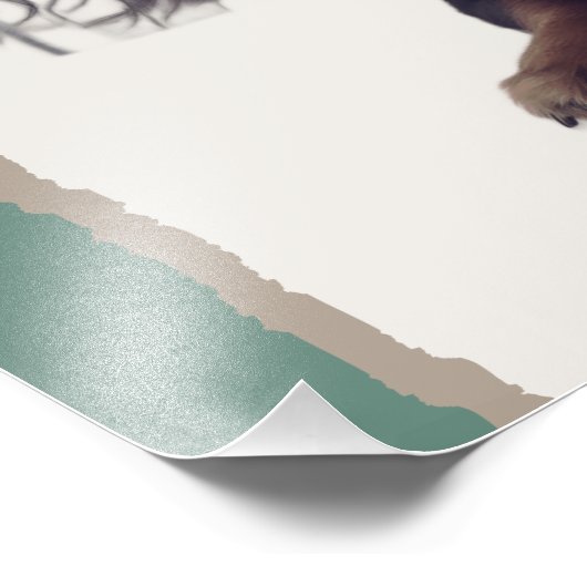 Aangepaste Moderne Arch Pet Portret Art Print Foto Afdruk (Hoek)