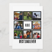 Aangepaste moderne BDE Beste papa ooit 8 foto coll Feestdagenkaart (Voorkant / Achterkant)