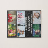 Aangepaste moderne begrafenis 6 Foto Collage Legpuzzel (Horizontaal)