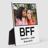 Aangepaste moderne beste vriend voor altijd foto fotoplaat (Zijkant)