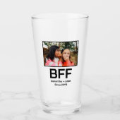 Aangepaste moderne beste vriend voor altijd foto glas (Voorkant)