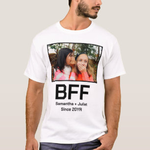 Aangepaste moderne beste vriend voor altijd foto t-shirt