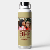 Aangepaste moderne beste vriend voor altijd foto waterfles (Achterkant)