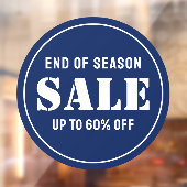 Aangepaste moderne blauwe winkeluitverkoop voor be raamsticker (Vel 2)