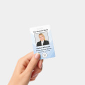 Aangepaste, moderne, blauwe, witte bedrijfsmedewer badge (Handheld)