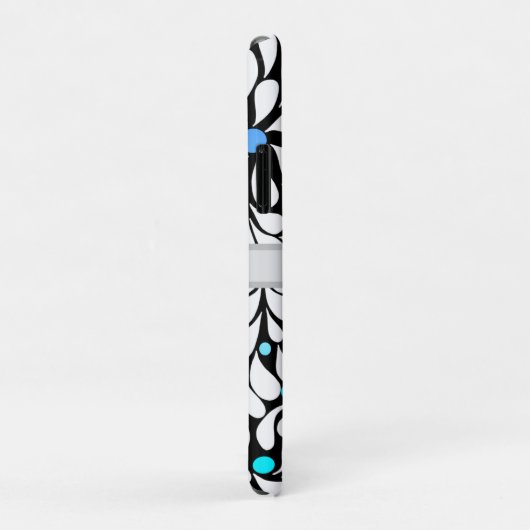 Aangepaste, moderne bloemen blauw blauwgroen ombre Case-Mate iPhone case (Achterkant/rechts)