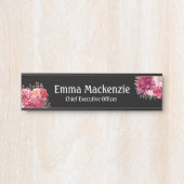 Aangepaste moderne bloemnaam Bord Kantoor deurteke Deurbordje (Voorkant)