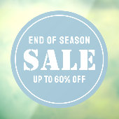 Aangepaste moderne Blue Business Store Sale Raamsticker (Vel 3)