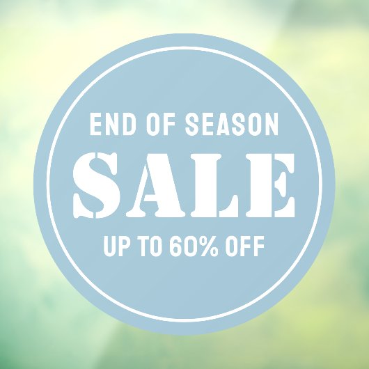 Aangepaste moderne Blue Business Store Sale Raamsticker (Vel 3)