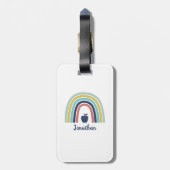 Aangepaste moderne boho-appelregenboog bagagelabel (Achterkant verticaal)