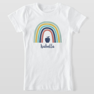 Aangepaste moderne boho-appelregenboog t-shirt