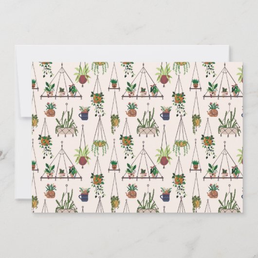 Aangepaste moderne Boho-planten bruiloftsborrel Bedankkaart (Achterkant)