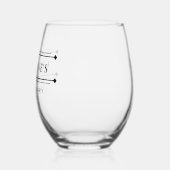 Aangepaste Moderne Bruid Bachelorette Zwart Feestd Wijnglas Zonder Voet (Links)