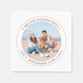 Aangepaste moderne bruiloft servet (Voorkant)