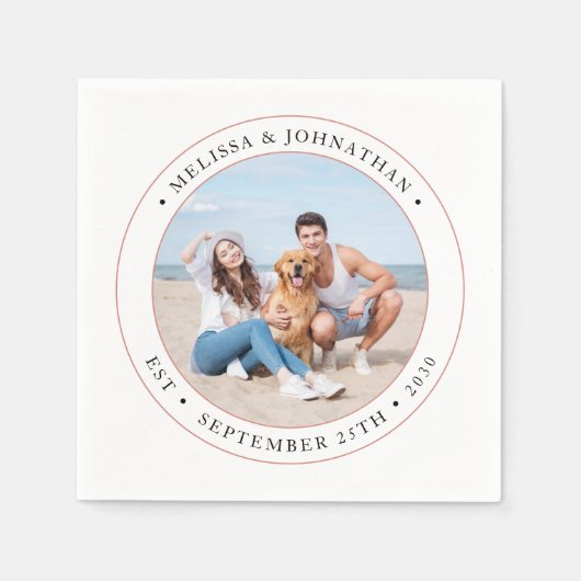 Aangepaste moderne bruiloft servet (Voorkant)