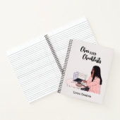 Aangepaste Moderne Bruine Meisje Chai & Checklists Notitieboek (Binnen)