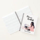 Aangepaste Moderne Bruine Meisje Chai & Checklists Notitieboek (Binnen)