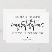 Aangepaste moderne chic Gefeliciteerd Pas getrouwd (Voorkant / Achterkant)