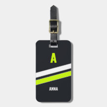 Aangepaste moderne cyber-retro monogram golf bagag