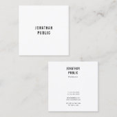 Aangepaste, moderne, eenvoudige, elegante Sjabloon Vierkante Visitekaartje (Voorkant / Achterkant)