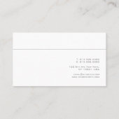 Aangepaste, moderne, eenvoudige, elegante Sjabloon Visitekaartje (Achterkant)