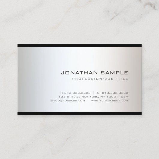 Aangepaste, moderne, eenvoudige professionele Sjab Visitekaartje (Voorkant)