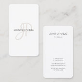 Aangepaste Moderne Elegant Monogram Sjabloon Visitekaartje (Voorkant / Achterkant)