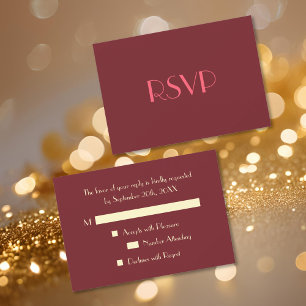 Aangepaste moderne elegante feest-RSVP-uitnodiging RSVP Kaartje