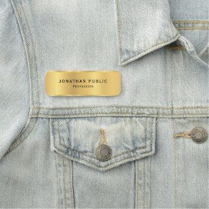 Aangepaste moderne elegante glamoureuze gouden Sja Naamplaatje