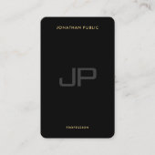 Aangepaste Moderne Elegante Monogram Initiaal Ocea Visitekaartje (Voorkant)