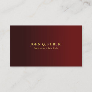 Aangepaste Moderne Elegante Professionele Gouden T Visitekaartje