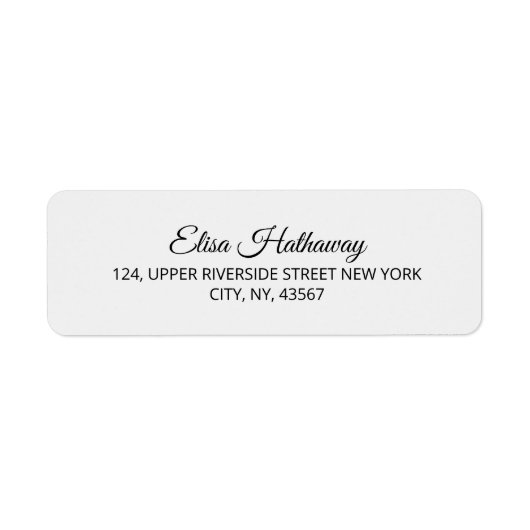 Aangepaste moderne elegante retouradres label (Voorkant)