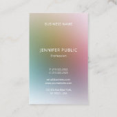 Aangepaste moderne, elegante Sjabloon van een mono Visitekaartje (Achterkant)